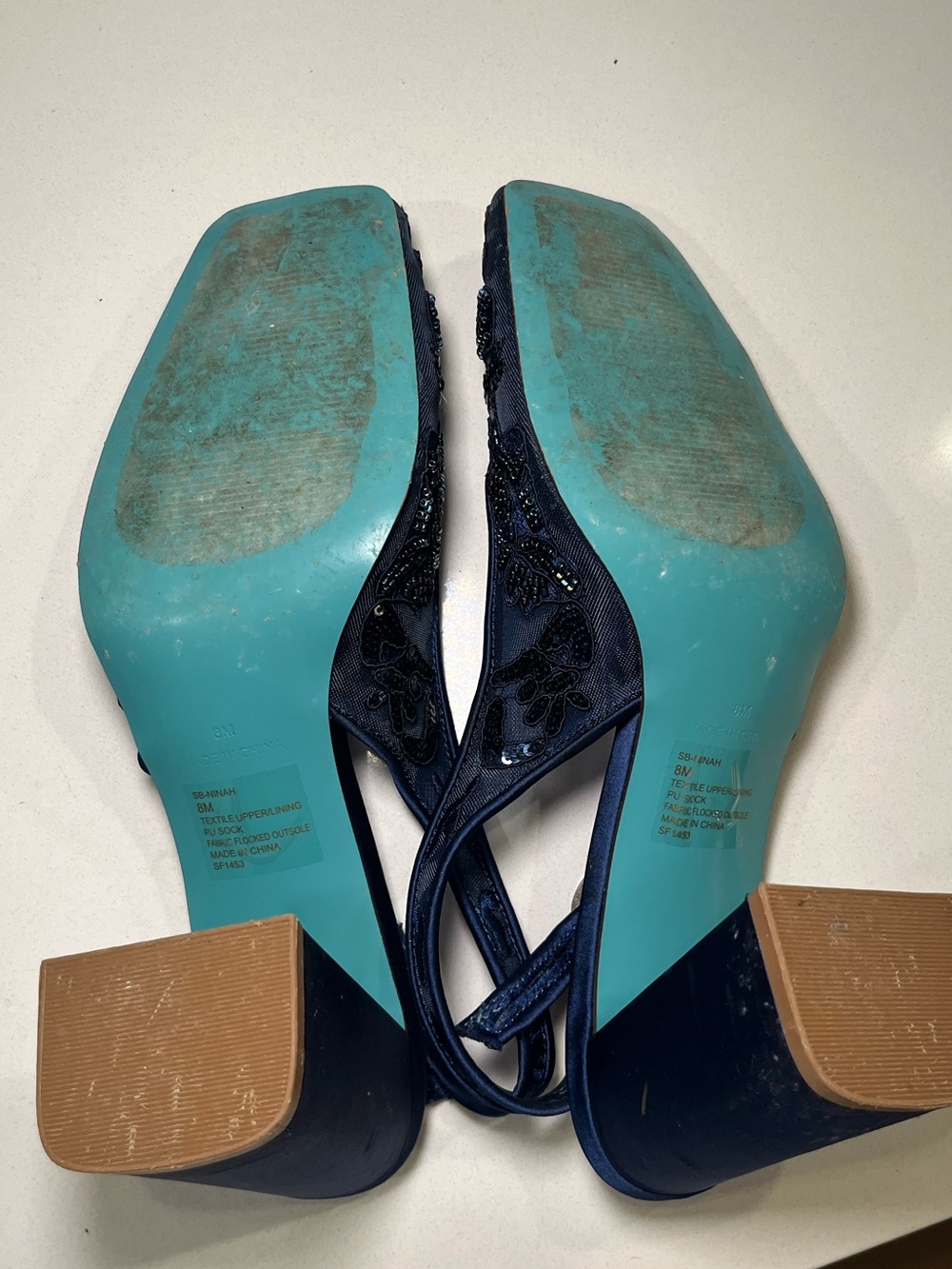 Ninah Mesh Block Heel Slingback Pumps - Picture 7 of 8